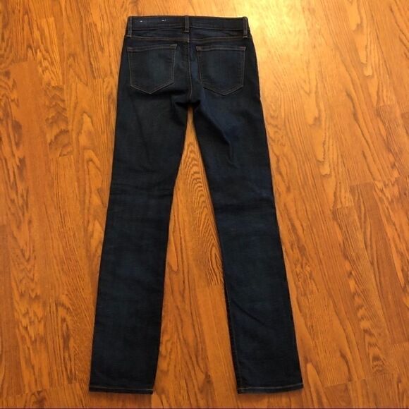 Loft Dark Wash Modern Straight Leg Jeans Size 00 - Picture 2 of 6